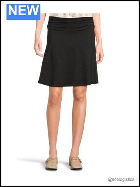 Tencel Blend Skirt with High Rise Waistband
